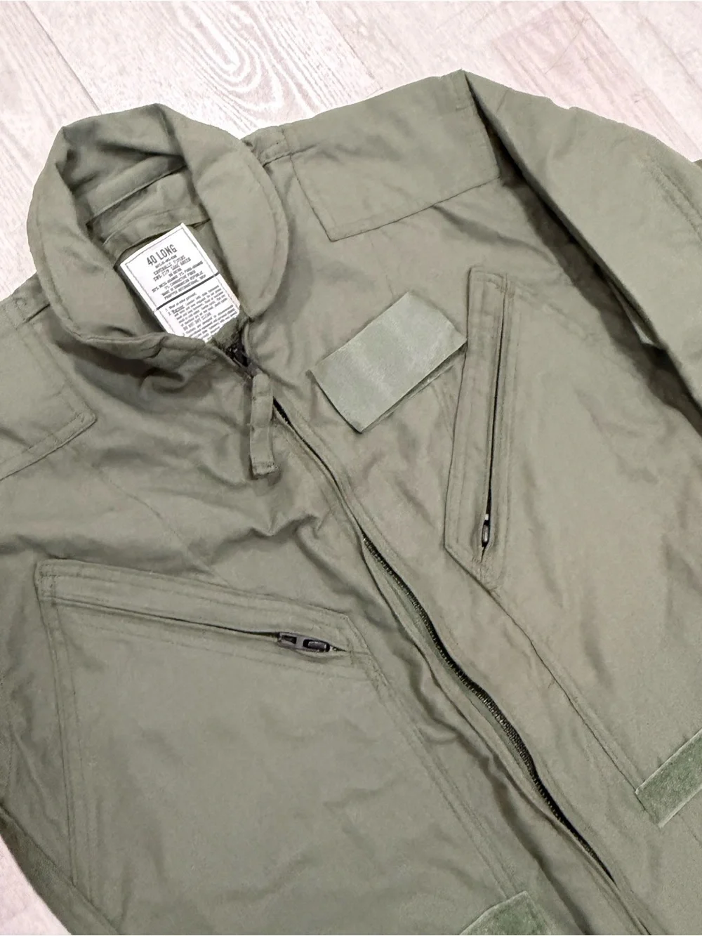 Vintage Propper Men’s CWU-27/P Nomex Flight Suit 40L Green Military Coveralls